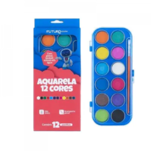 KIT ESCOLAR AQUARELA FUTURO 12 - CORES