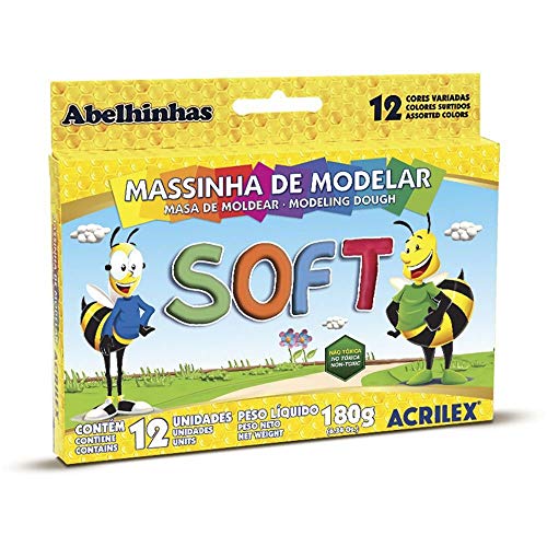 MASSA PARA MODELAR SOFT C/12 COR.FOSCAS 073120000 - ACRILEX