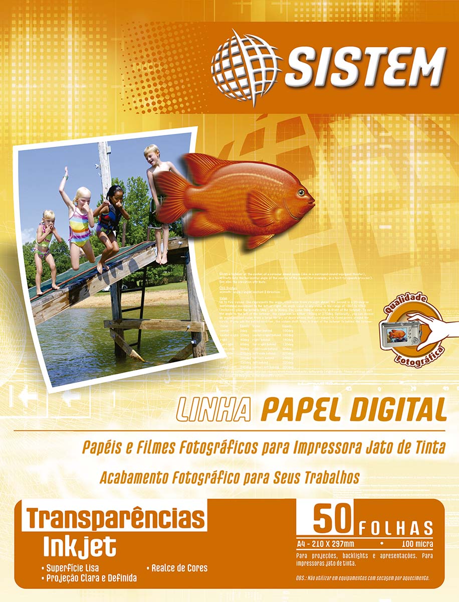 TRANSPARENCIA P/ JATO DE TINTA INKJET SISTEM