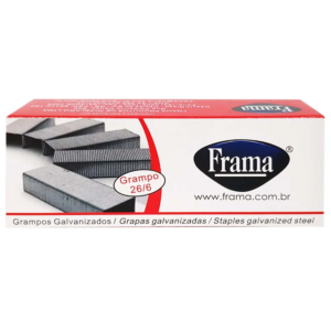 GRAMPO PARA GRAMPEADOR 26/6 C/5000 GALVANIZADO 472 - FRAMA