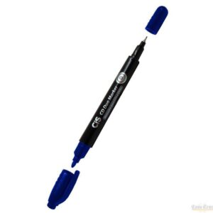CANETA P/ CD DVD DUO MARKER 2 PONTAS AZUL CIS