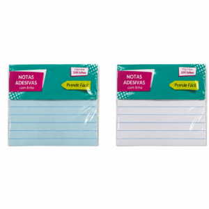 BLOCO ADESIVO C/LINHA 75X75MM 100F COLOR IM49025