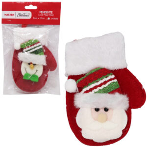 ENFEITE PELUCIA PENDENTE 9X12CM NOEL WF1516