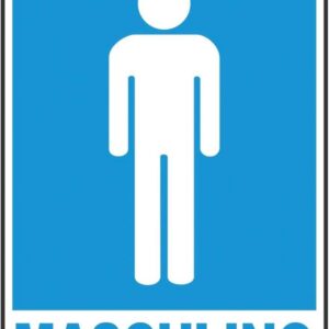 PLACA DE SINALIZAÇÃO MASCULINO 15X20CM GRESPAN