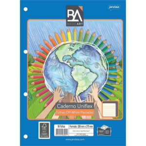 FOLHA DE FICHÁRIO UNIVERSIT. UNIFLEX OFF WHITE 80FLS 200X275 73013-77 - JANDAIA